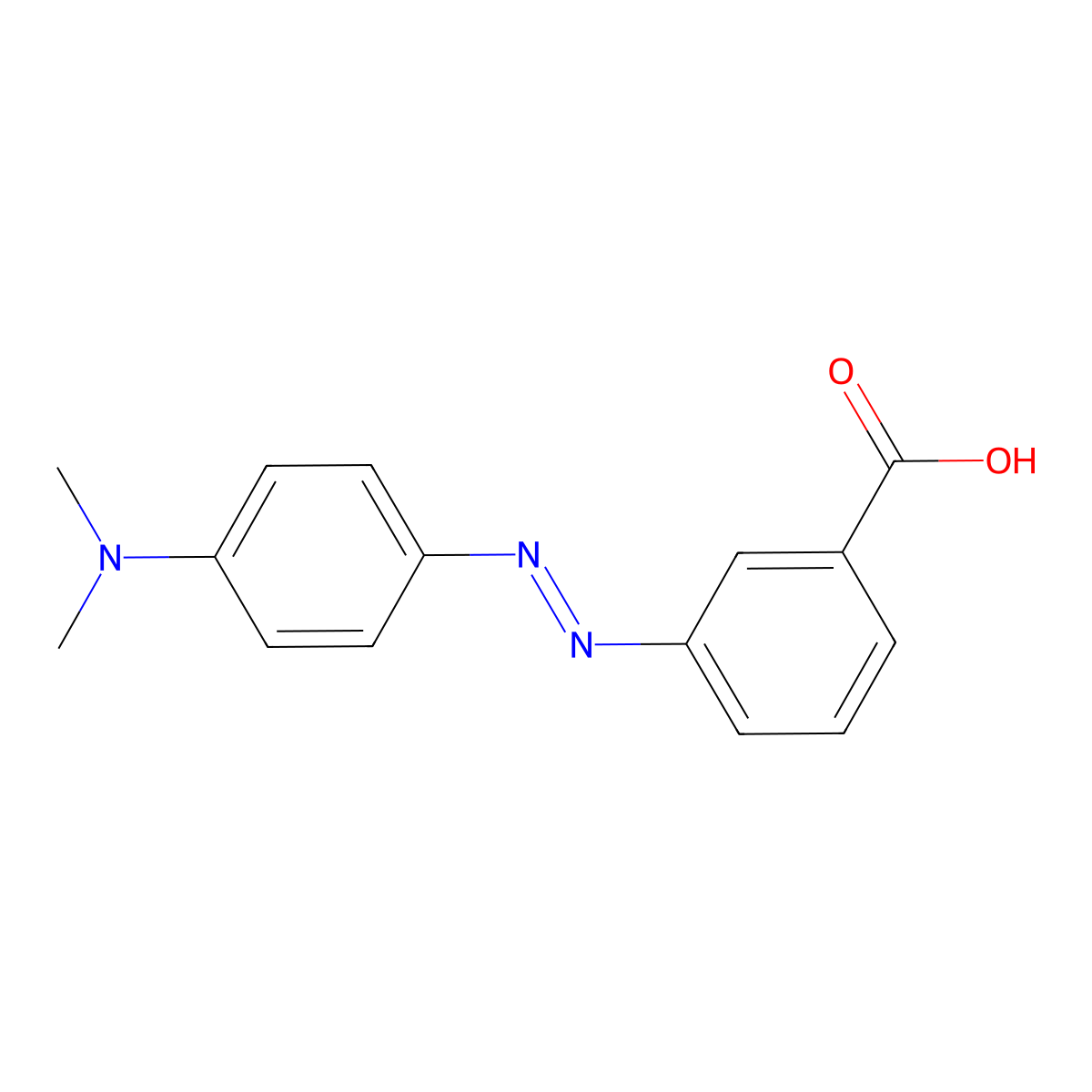 3-(2-(4-(Dimethylamino)phenyl)diazenyl)benzoic acid molecular structure, CAS 20691-84-3