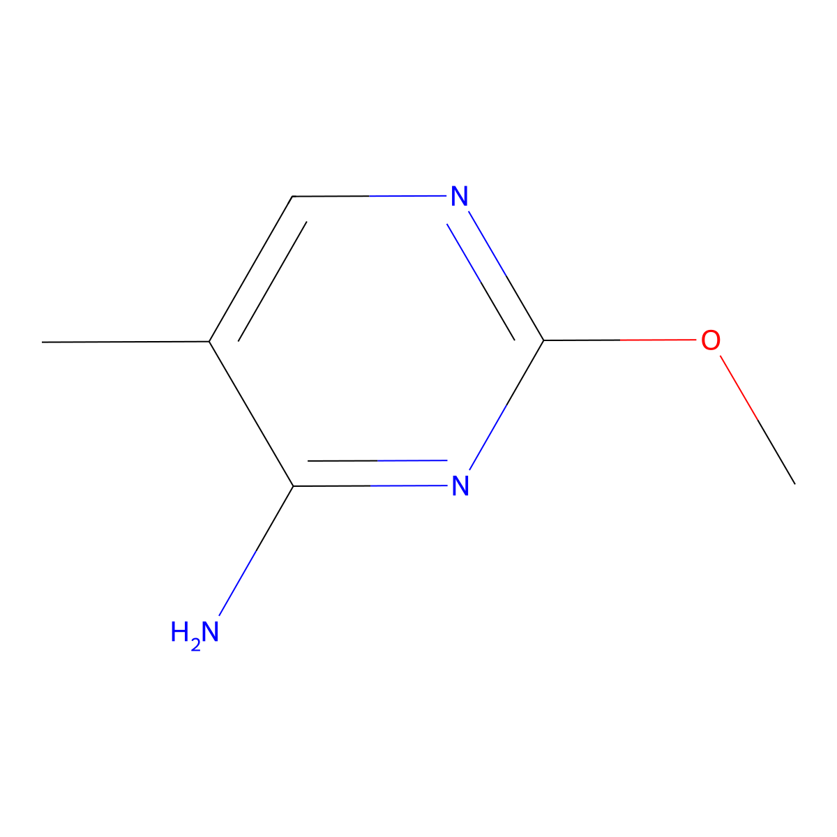 2-Methoxy-5-methylpyrimidin-4-amine molecular structure, CAS 20696-83-7