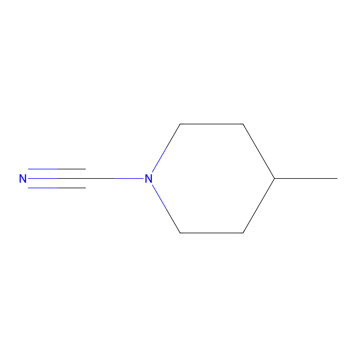 4-Methylpiperidine-1-carbonitrile molecular structure, CAS 20696-86-0