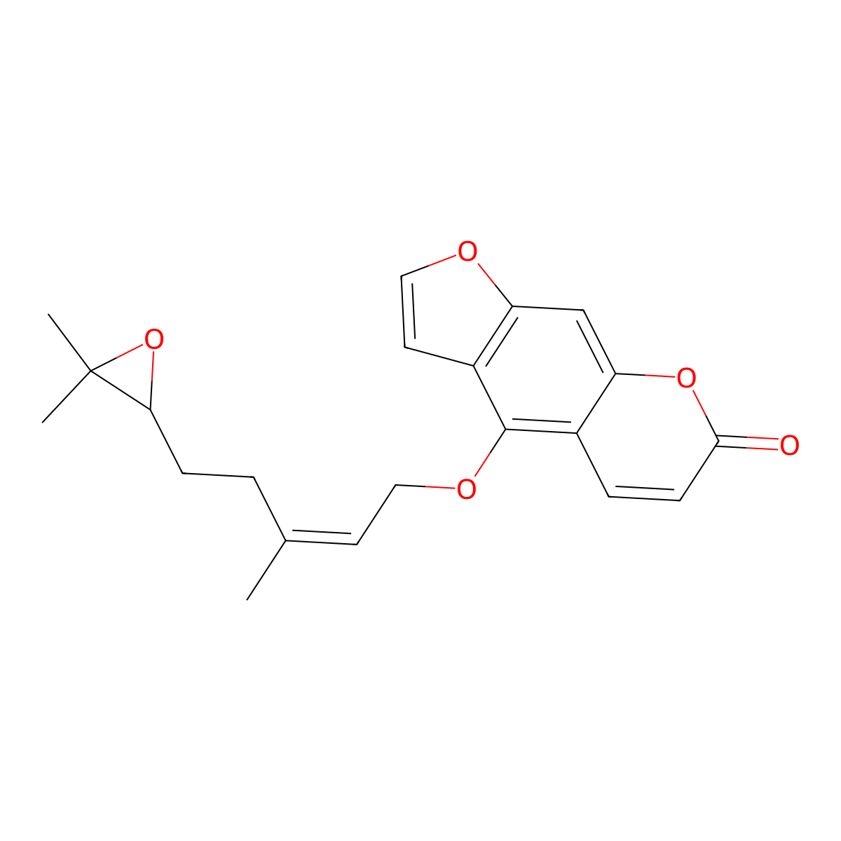 Epoxybergamottin molecular structure, CAS 206978-14-5