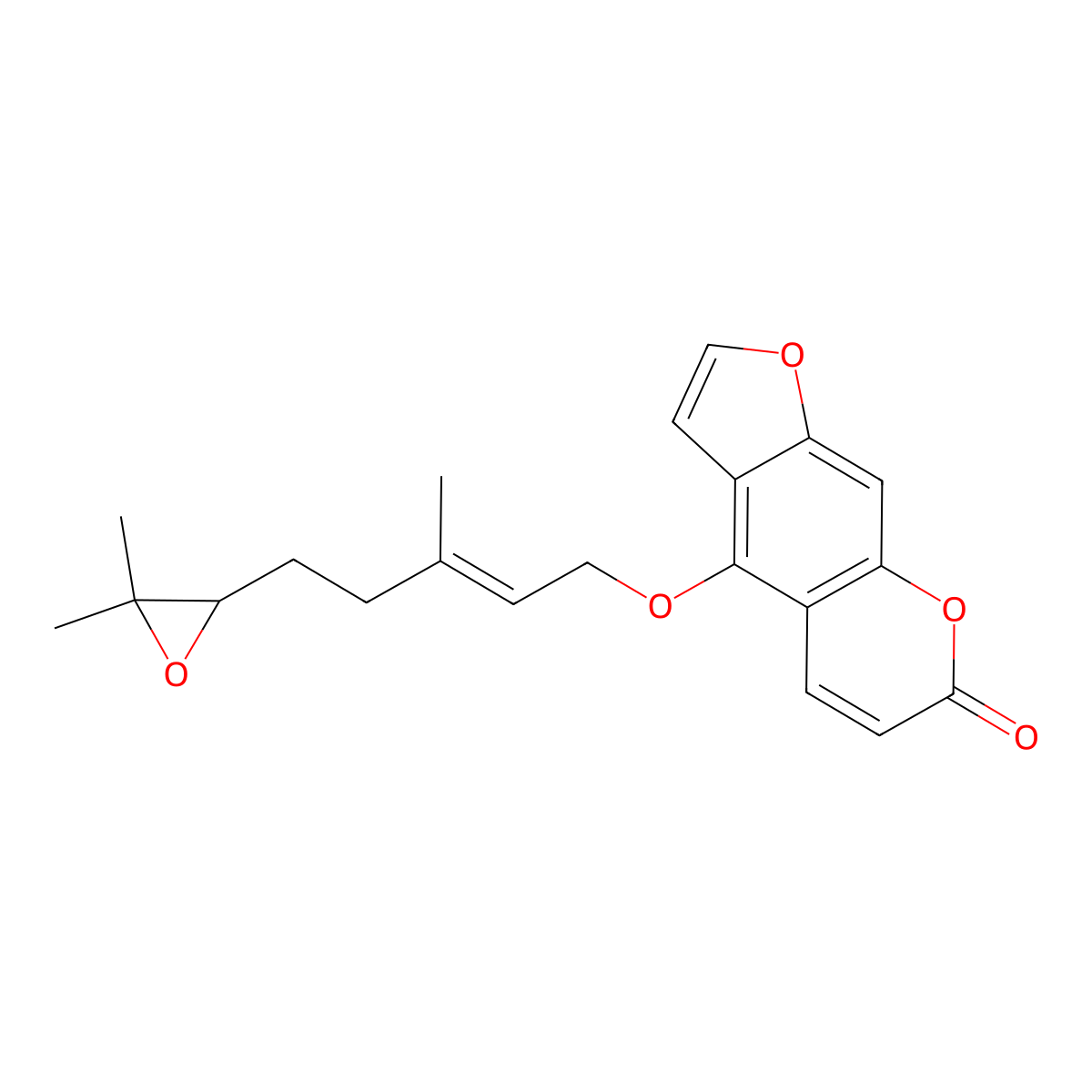 Epoxybergamottin molecular structure, CAS 206978-14-5