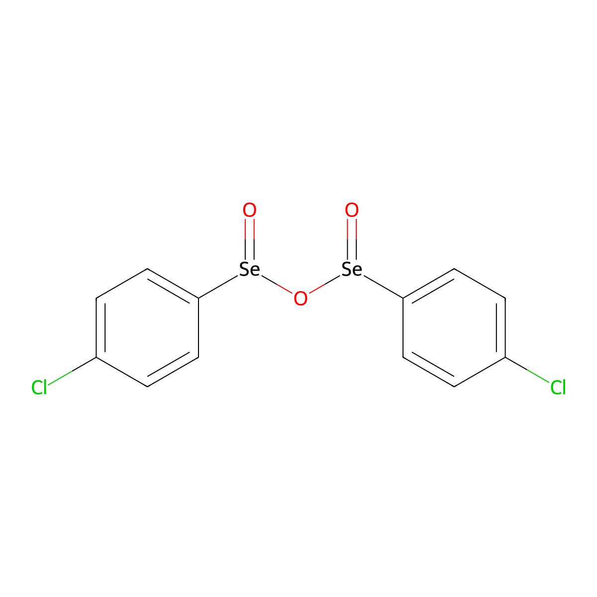 (4-Chlorophenyl)seleninyl 4-chlorobenzeneseleninate molecular structure, CAS 206986-80-3