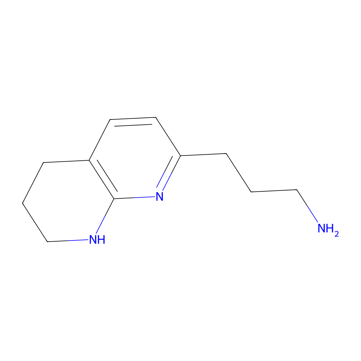 3-(5,6,7,8-Tetrahydro-1,8-naphthyridin-2-yl)propan-1-amine molecular structure, CAS 206989-41-5
