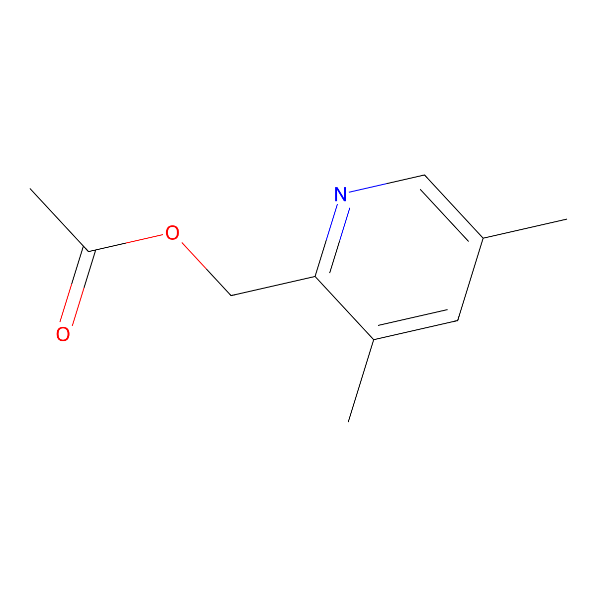 (3,5-Dimethylpyridin-2-yl)methyl acetate molecular structure, CAS 206990-64-9