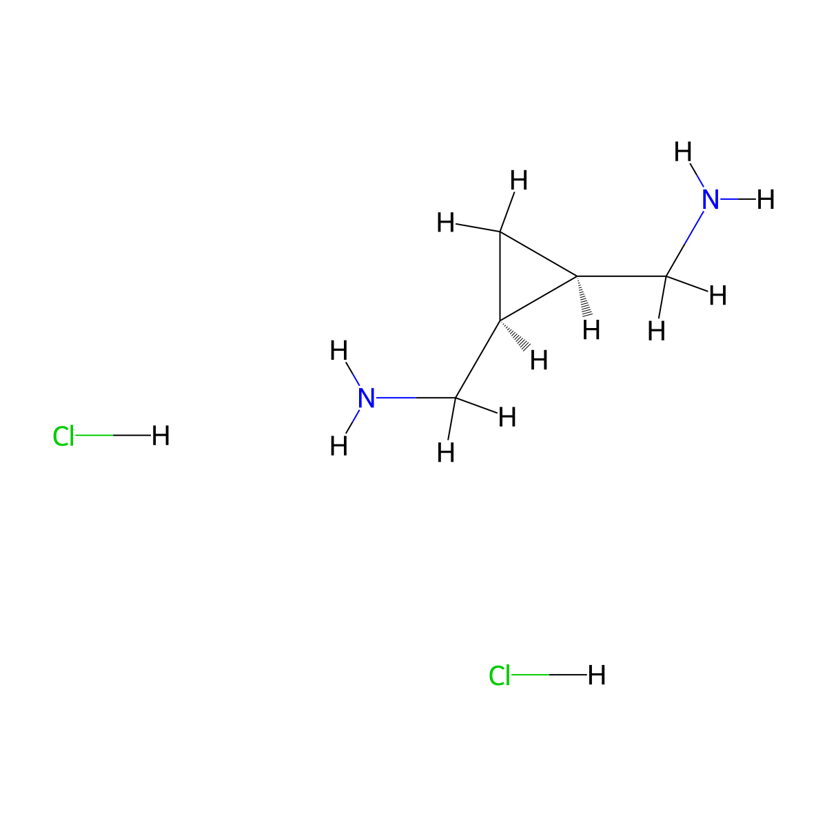 [cis-2-(Aminomethyl)cyclopropyl]methanamine;dihydrochloride molecular structure, CAS 206991-41-5
