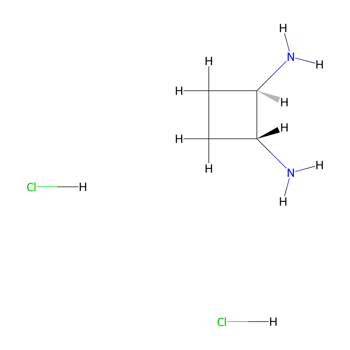 trans-Cyclobutane-1,2-diamine dihydrochloride molecular structure, CAS 206991-45-9
