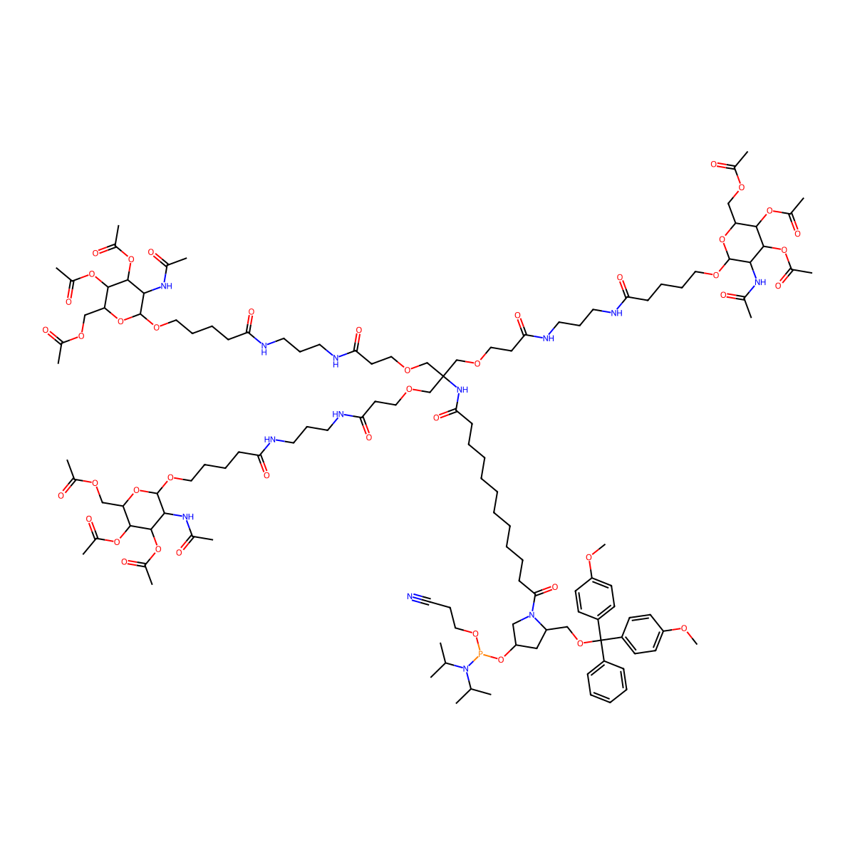 GalNAc-L96 Phosphoramidite molecular structure, CAS 2069973-43-7