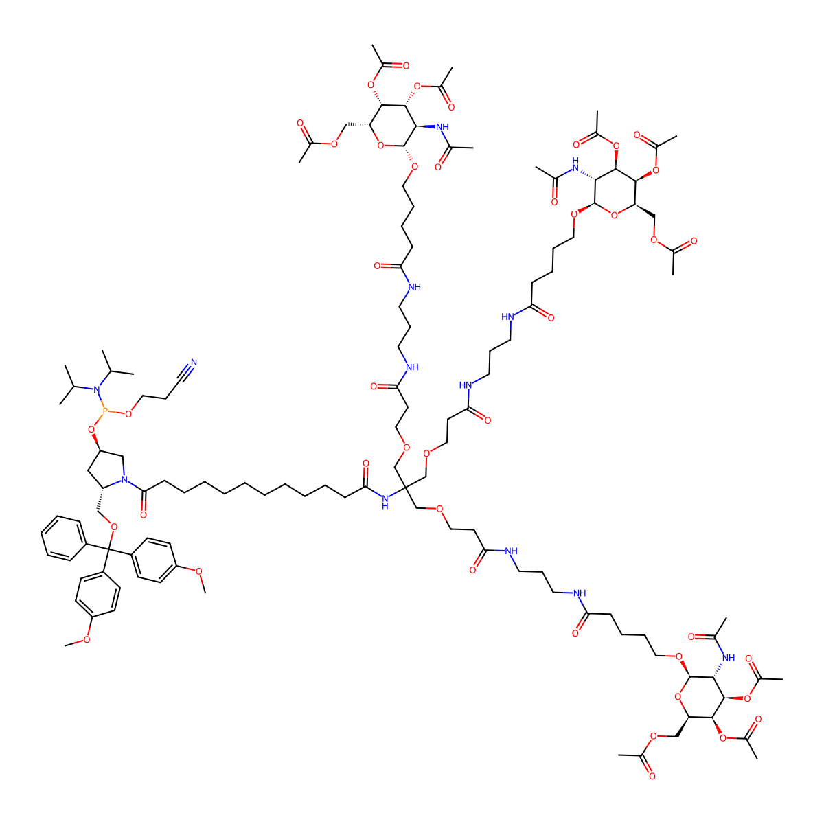 GalNAc-L96 Phosphoramidite molecular structure, CAS 2069973-43-7
