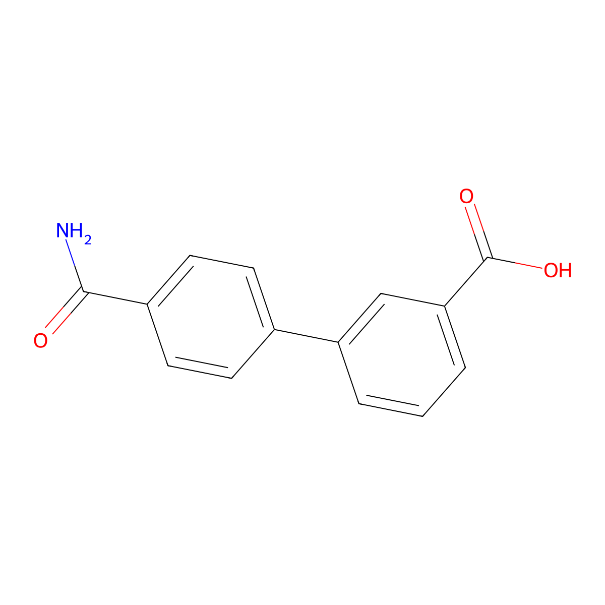 3-(4-Carbamoylphenyl)benzoic acid molecular structure, CAS 2069998-64-5