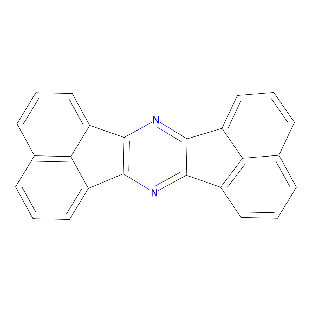 Diacenaphtho[1,2-B:1',2'-E]pyrazine molecular structure, CAS 207-04-5