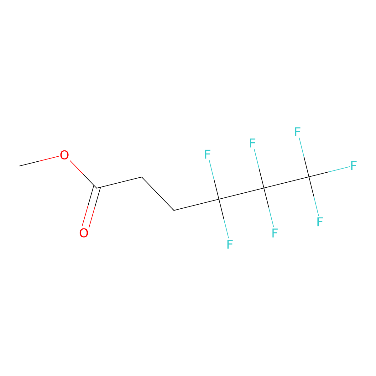 Methyl 4,4,5,5,6,6,6-heptafluorohexanoate molecular structure, CAS 2070-60-2