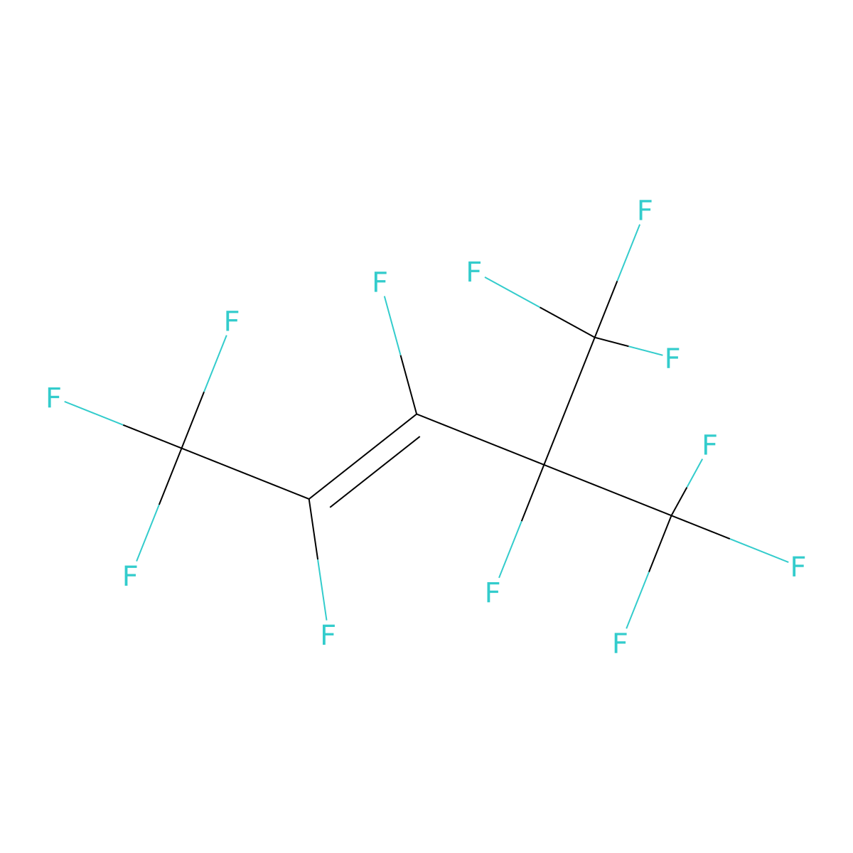 Perfluoro-4-methyl-2-pentene molecular structure, CAS 2070-70-4