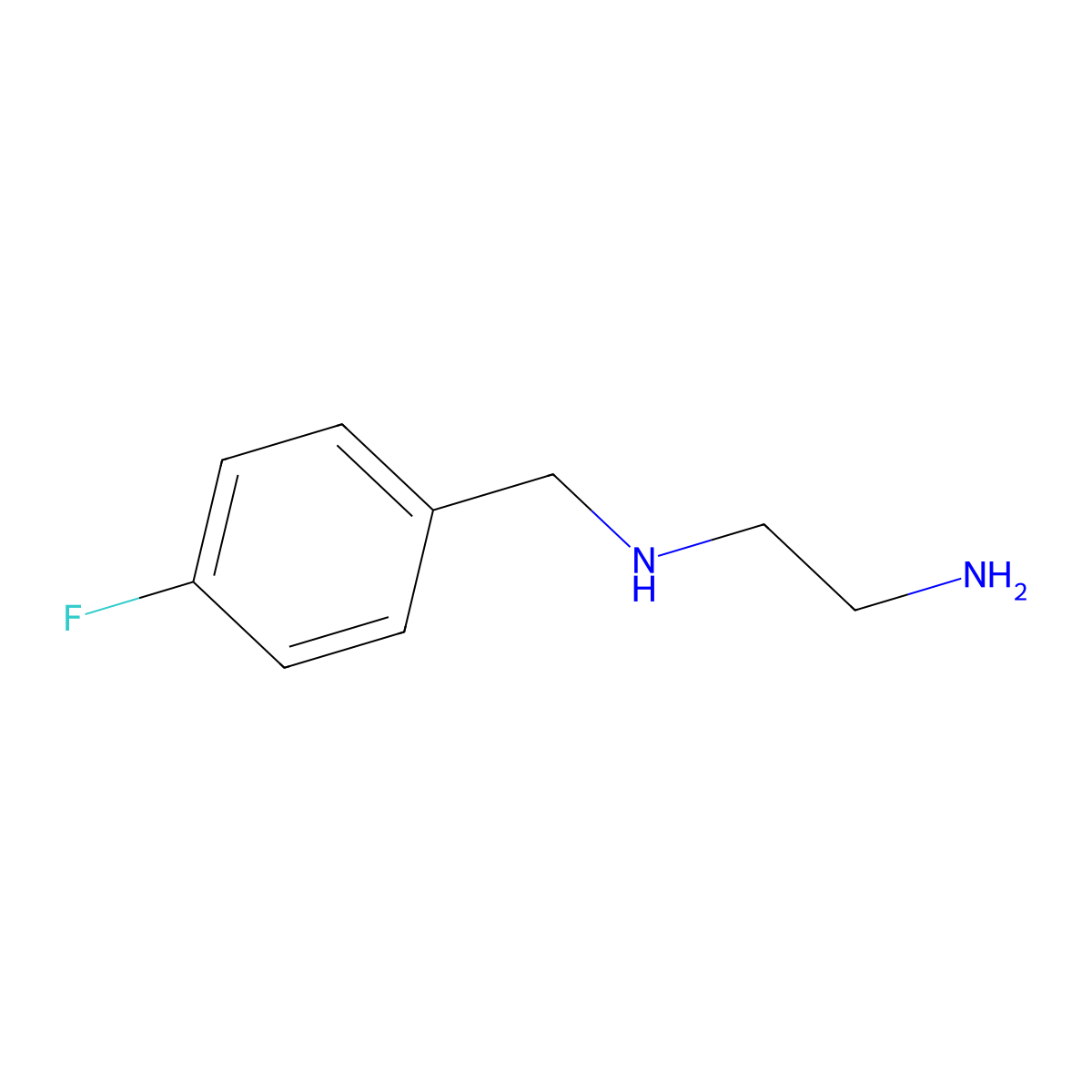N-(4-Fluorobenzyl)ethane-1,2-diamine molecular structure, CAS 2070-85-1