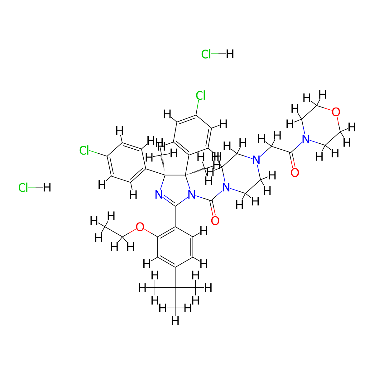 p53 and MDM2 proteins-interaction-inhibitor dihydrochloride molecular structure, CAS 2070009-27-5