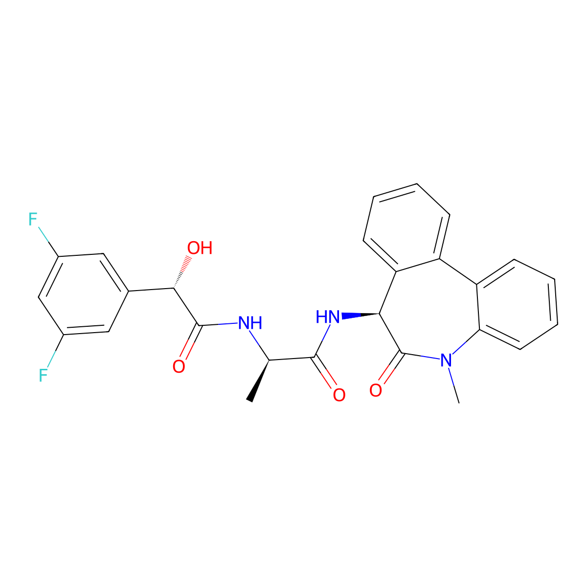 LY-411575 (isomer 2) molecular structure, CAS 2070009-70-8