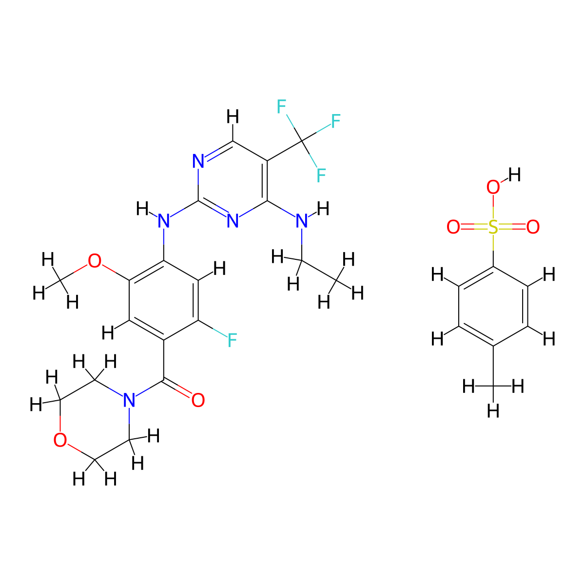 GNE-7915 tosylate molecular structure, CAS 2070015-00-6