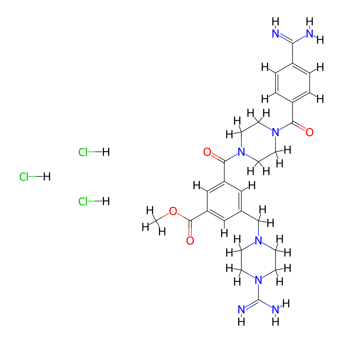 CBB1007 trihydrochloride molecular structure, CAS 2070015-03-9
