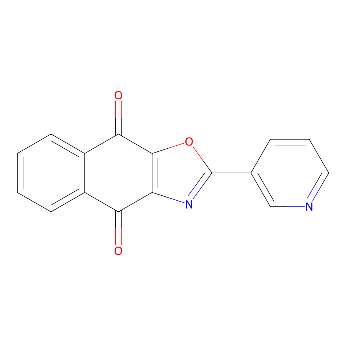 2-(Pyridin-3-yl)naphtho[2,3-d]oxazole-4,9-dione molecular structure, CAS 2070015-29-9