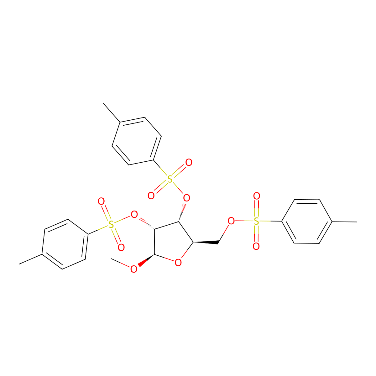 Tos(-2)[Tos(-3)][Tos(-5)]b-Ribf1Me molecular structure, CAS 20701-25-1