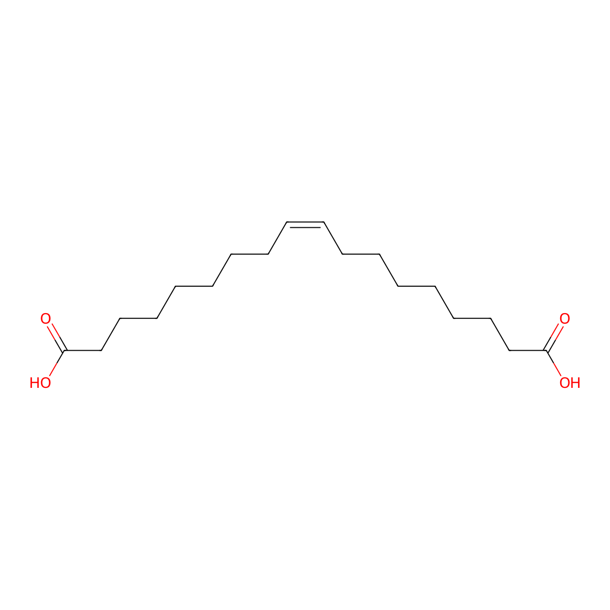 cis-9-Octadecenedioic acid molecular structure, CAS 20701-68-2