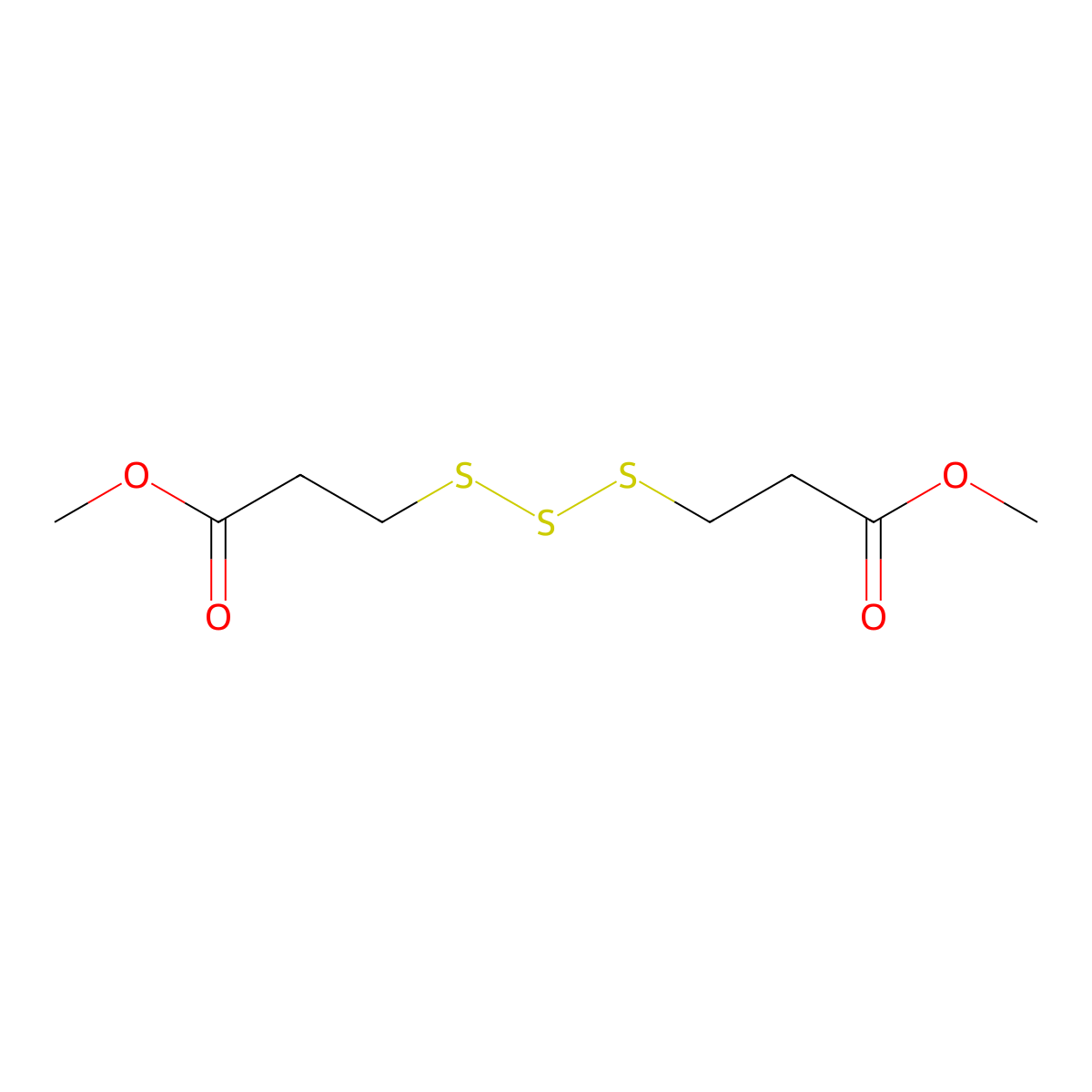 Propanoic acid, 3,3'-trithiobis-, 1,1'-dimethyl ester molecular structure, CAS 20707-94-2