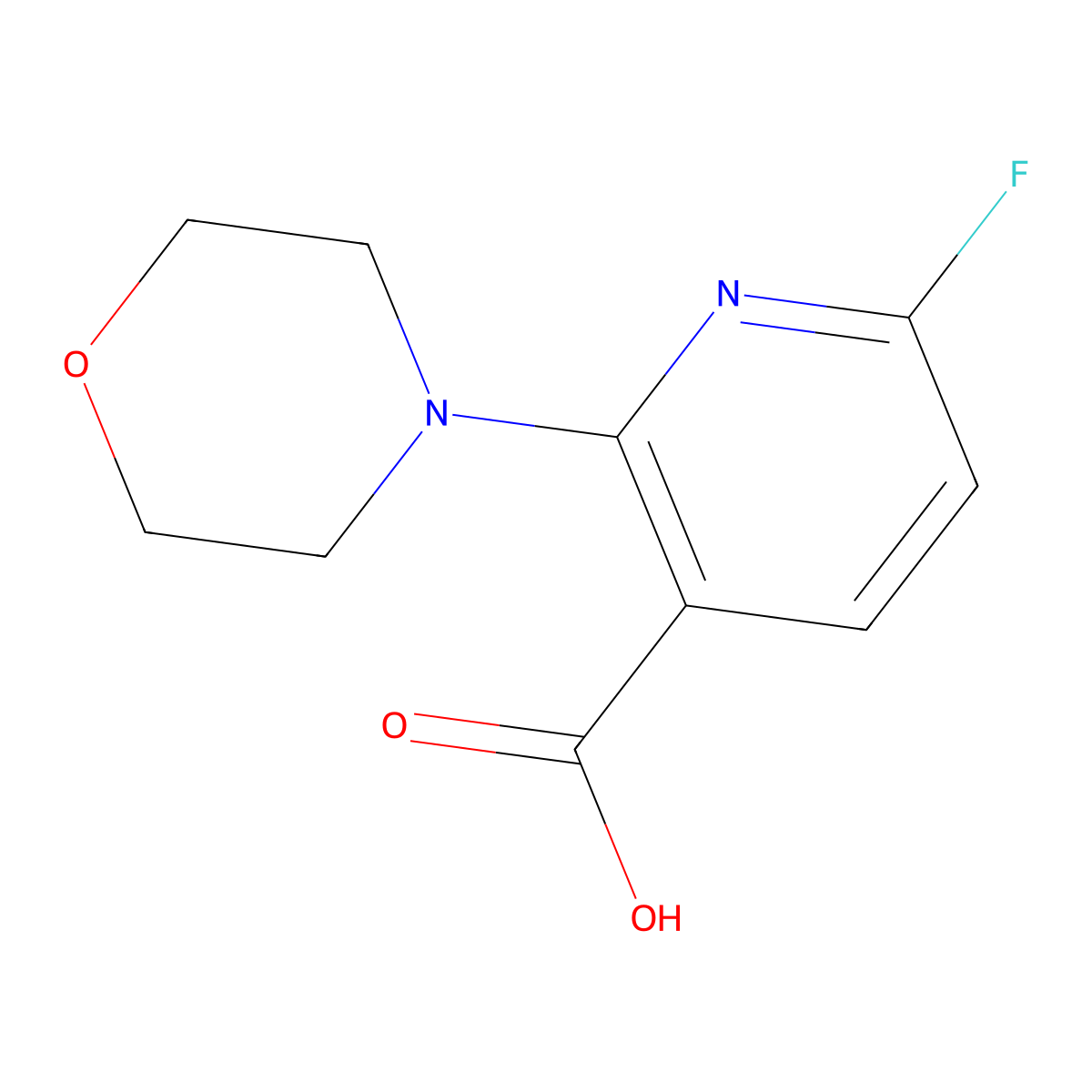 6-Fluoro-2-morpholinonicotinic acid molecular structure, CAS 2070856-05-0