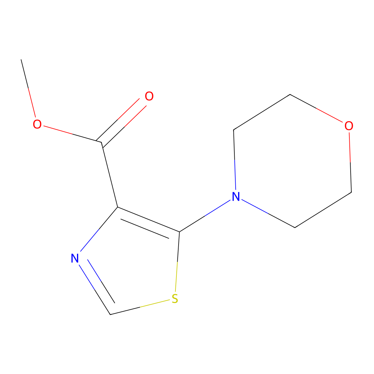 Methyl 5-morpholinothiazole-4-carboxylate molecular structure, CAS 2070857-23-5