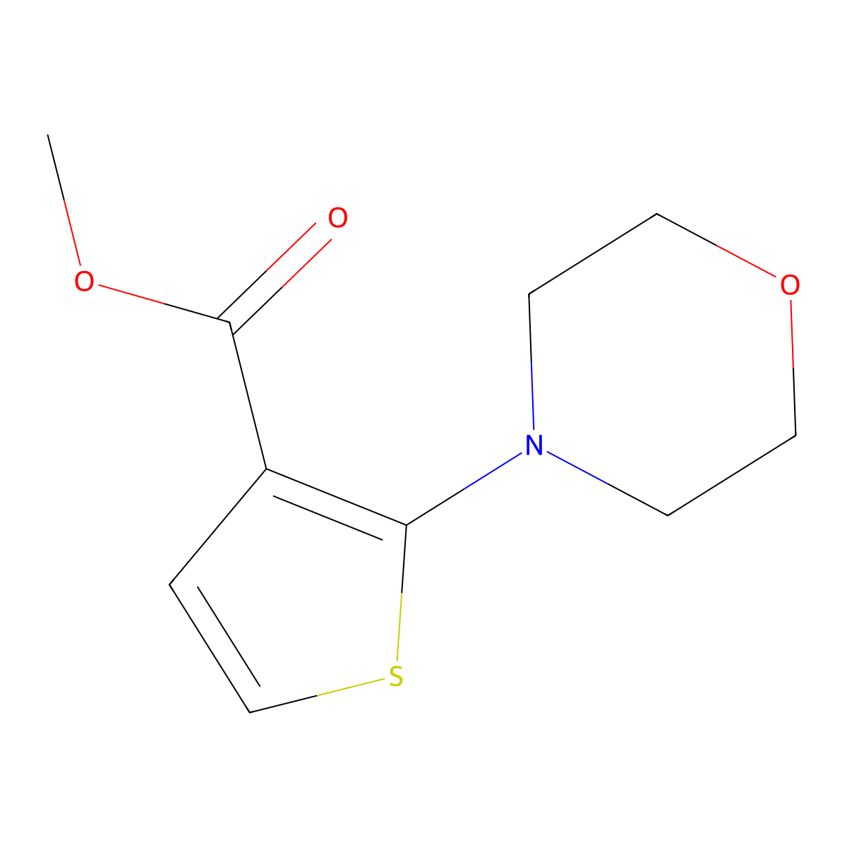 Methyl 2-morpholinothiophene-3-carboxylate molecular structure, CAS 2070857-35-9