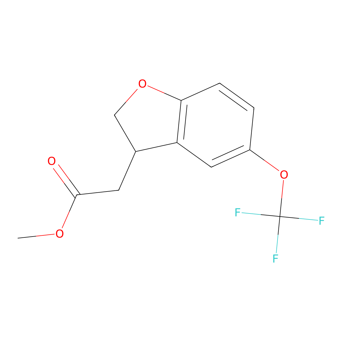 Methyl 5-(Trifluoromethoxy)-2,3-dihydrobenzofuran-3-acetate molecular structure, CAS 2070896-34-1