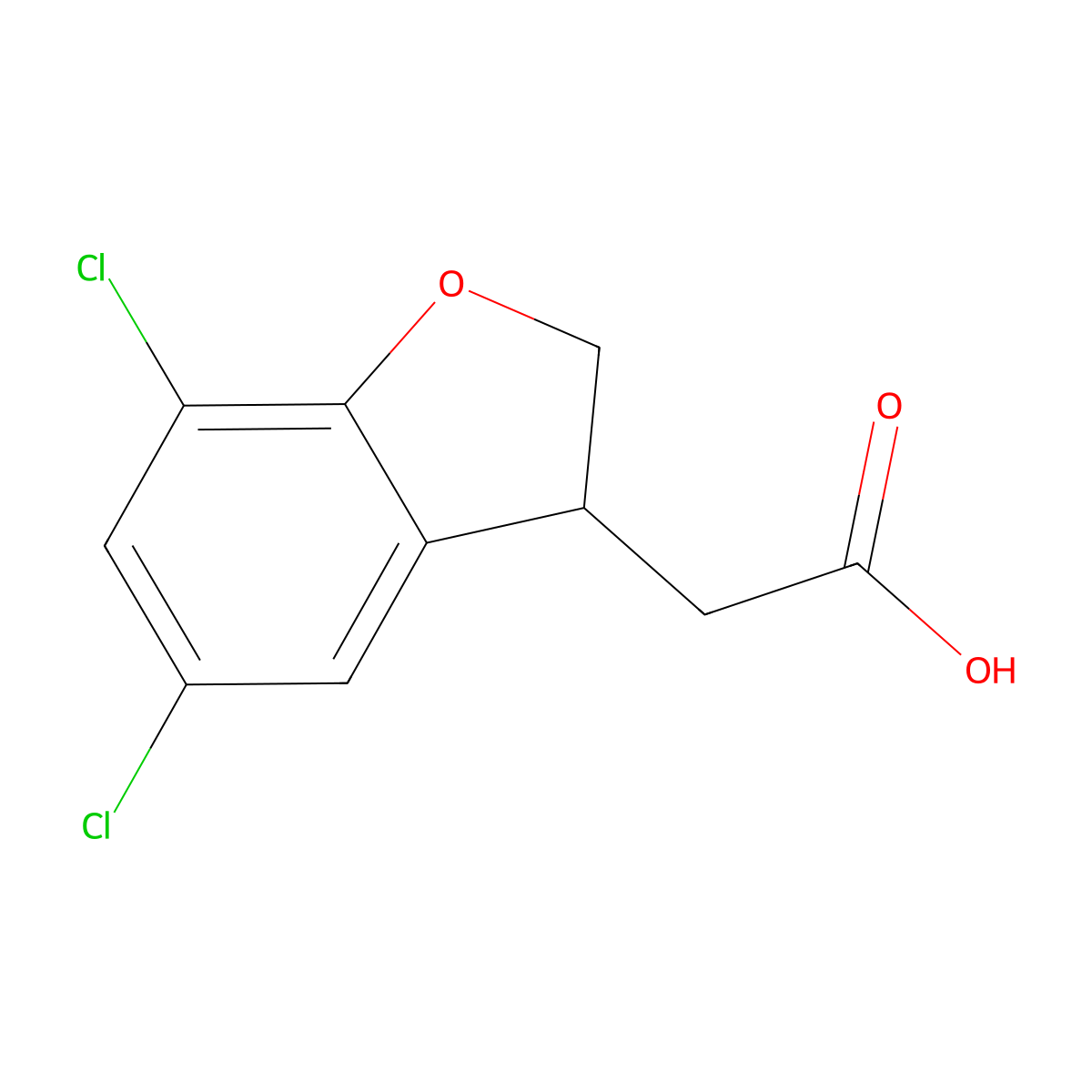 5,7-Dichloro-2,3-dihydrobenzofuran-3-acetic Acid molecular structure, CAS 2070896-36-3