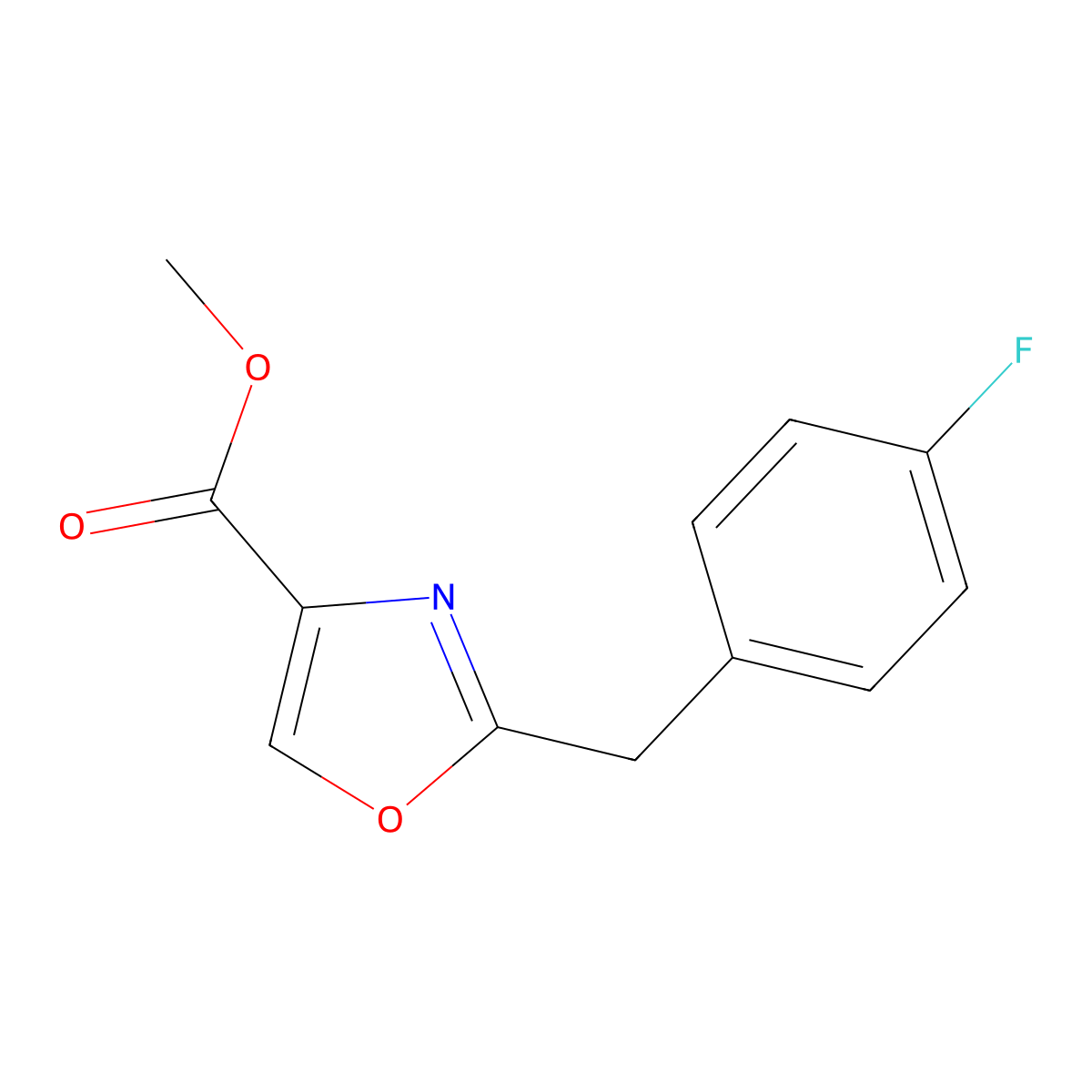 Methyl 2-(4-Fluorobenzyl)oxazole-4-carboxylate molecular structure, CAS 2070896-37-4
