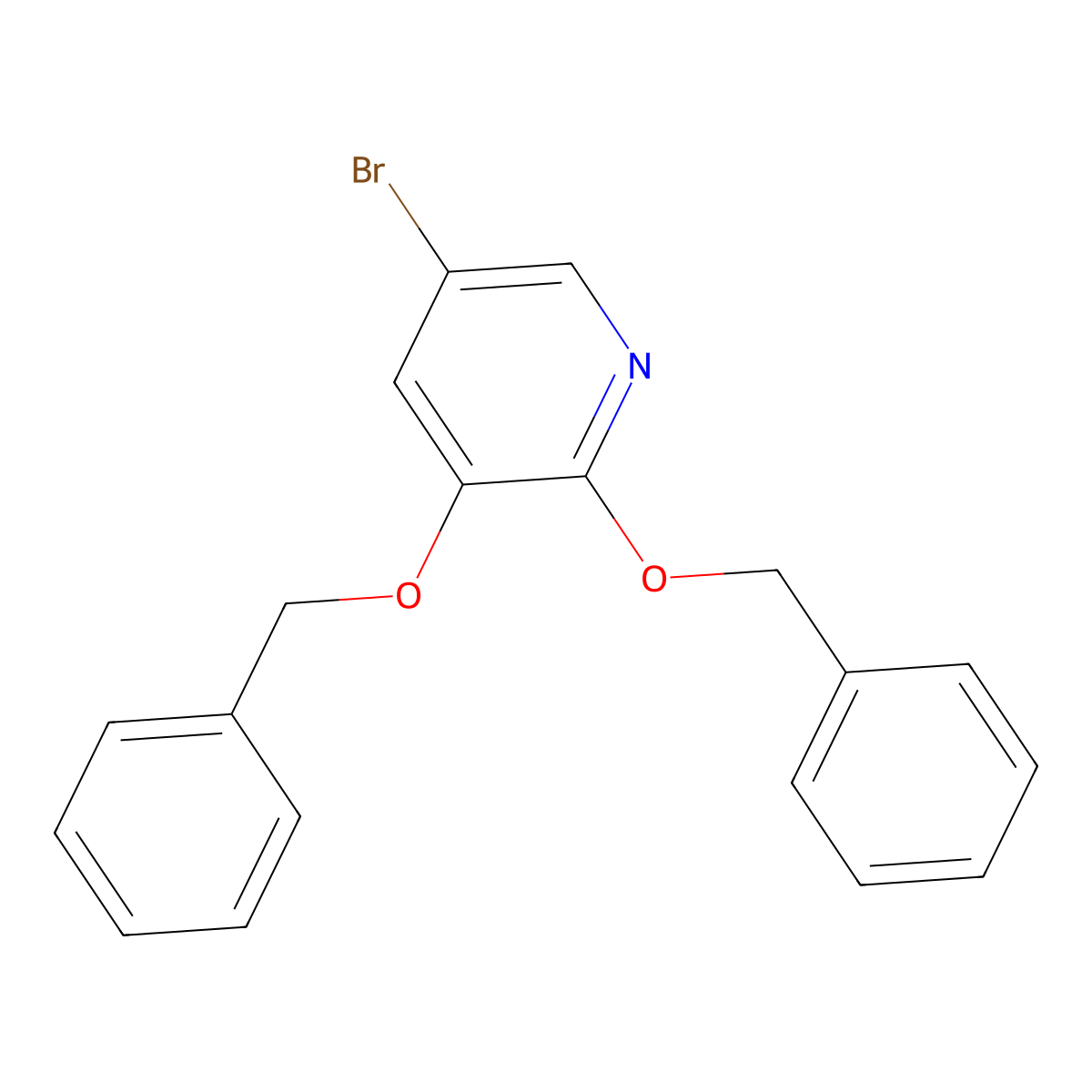 2,3-Bis(benzyloxy)-5-bromopyridine molecular structure, CAS 2070896-44-3