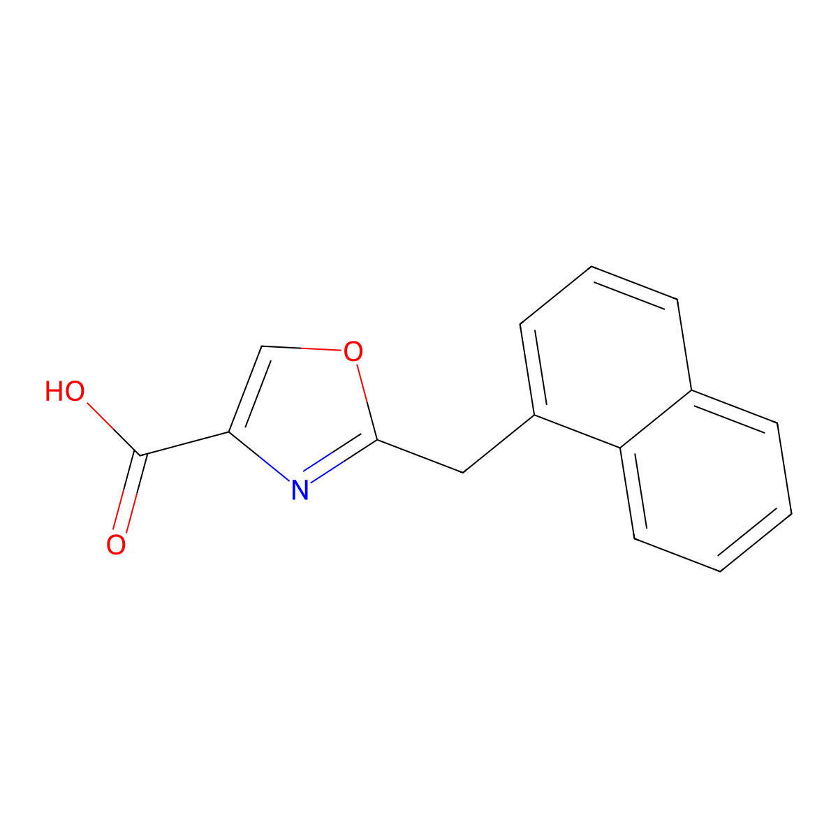2-(1-Naphthylmethyl)oxazole-4-carboxylic Acid molecular structure, CAS 2070896-46-5