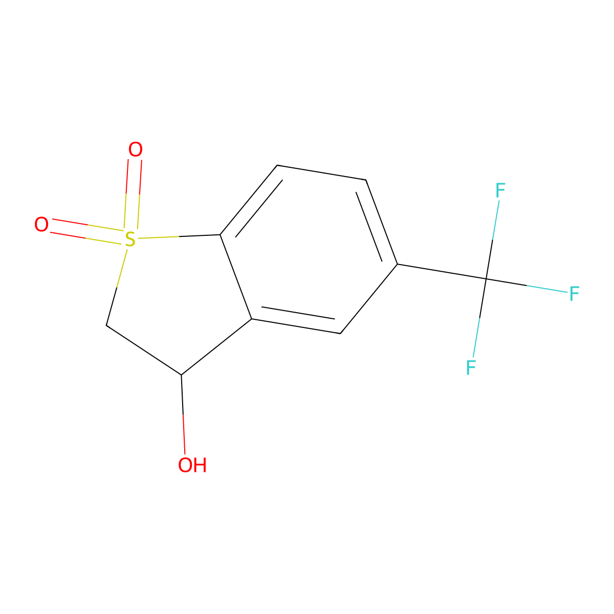 3-Hydroxy-5-(trifluoromethyl)-2,3-dihydrobenzothiophene 1,1-Dioxide molecular structure, CAS 2070896-47-6