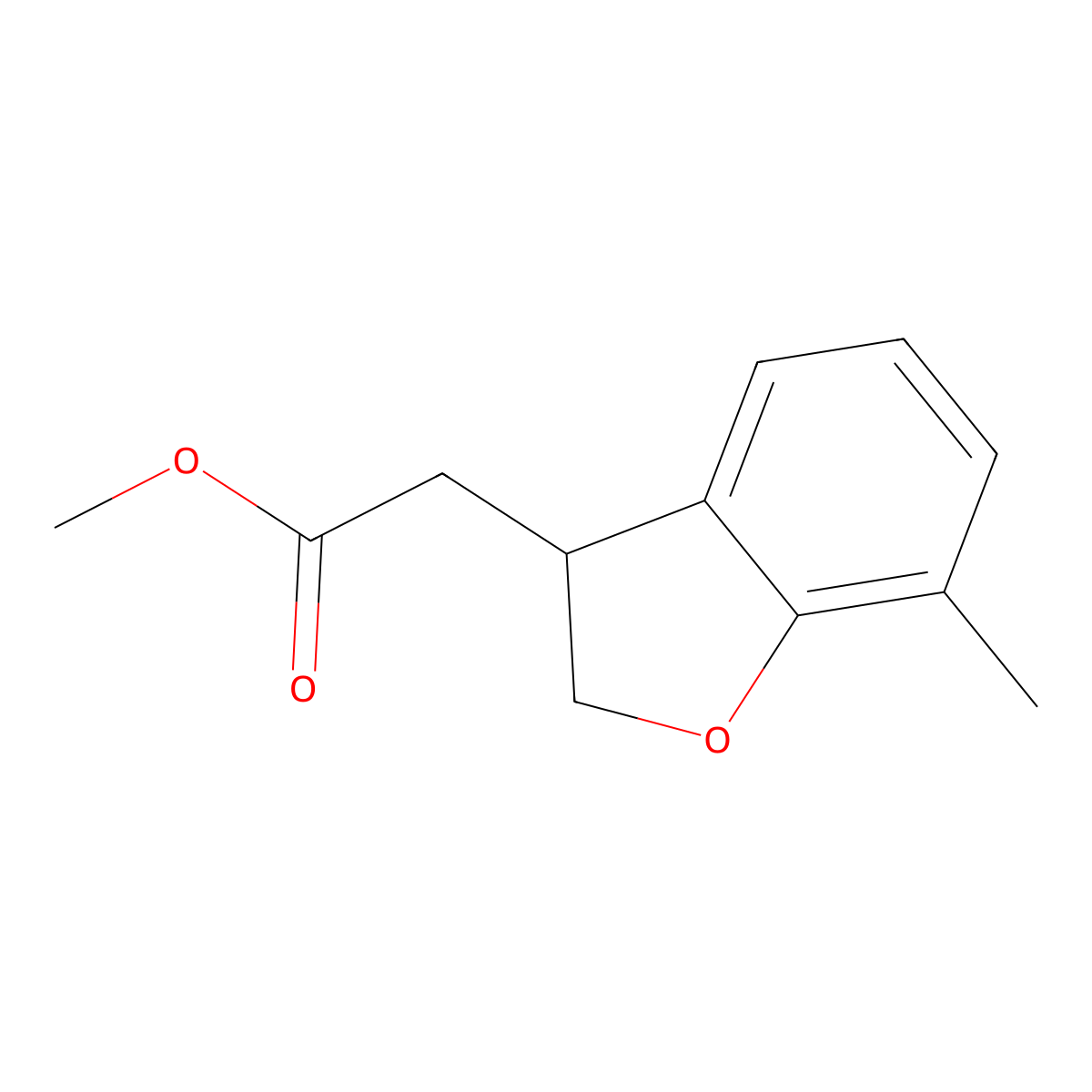 Methyl 7-Methyl-2,3-dihydrobenzofuran-3-acetate molecular structure, CAS 2070896-50-1