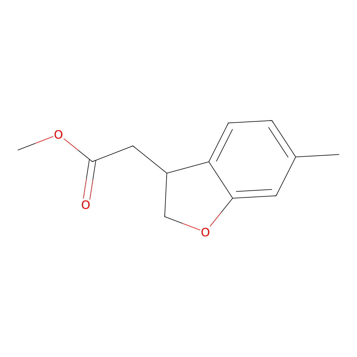 Methyl 6-Methyl-2,3-dihydrobenzofuran-3-acetate molecular structure, CAS 2070896-55-6