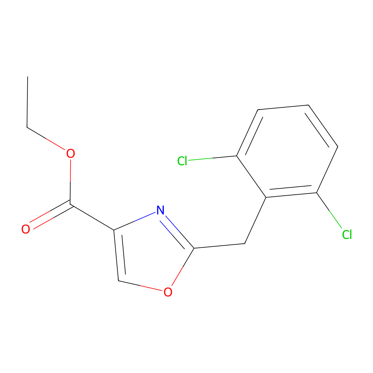 Ethyl 2-(2,6-Dichlorobenzyl)oxazole-4-carboxylate molecular structure, CAS 2070896-59-0