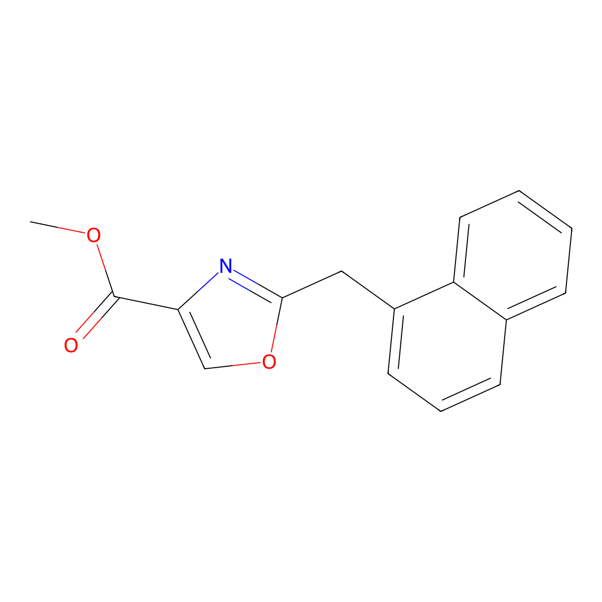 Methyl 2-(1-Naphthylmethyl)oxazole-4-carboxylate molecular structure, CAS 2070896-65-8
