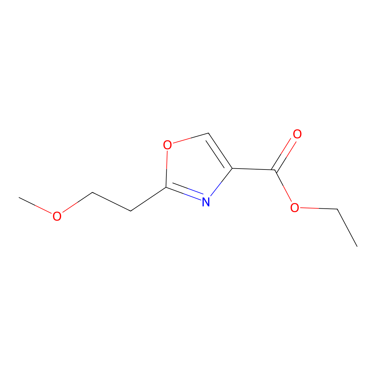 Ethyl 2-(2-Methoxyethyl)oxazole-4-carboxylate molecular structure, CAS 2070896-70-5