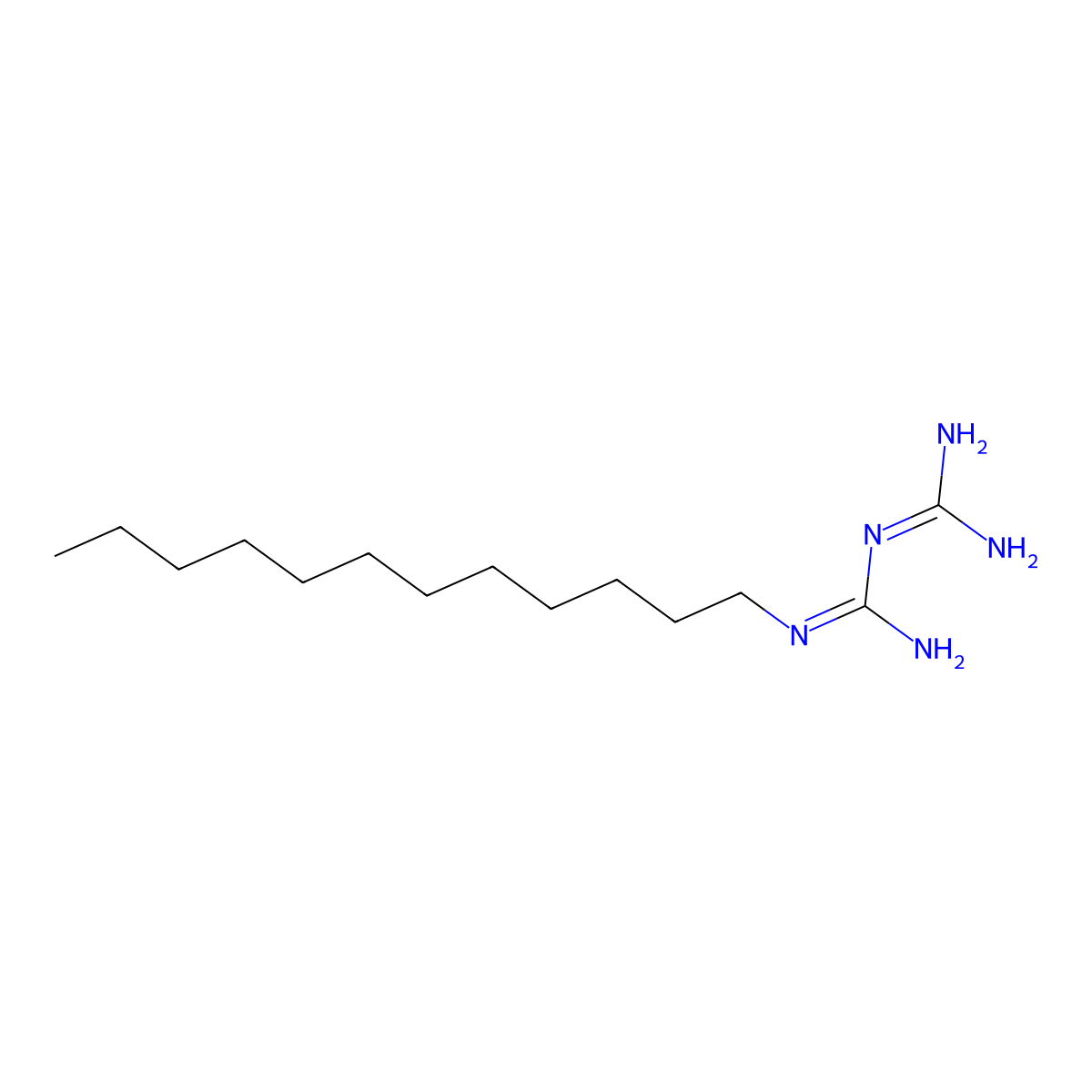 Laurylbiguanid molecular structure, CAS 20709-44-8