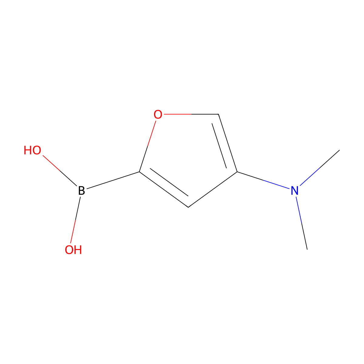 (4-(Dimethylamino)furan-2-yl)boronic acid molecular structure, CAS 2070922-19-7