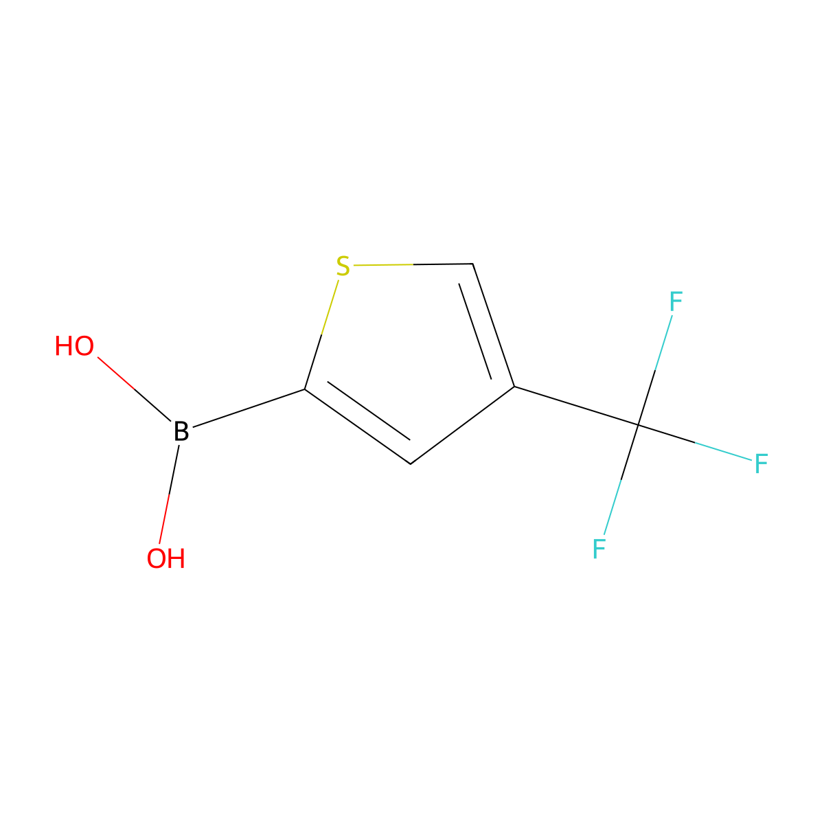 [4-(Trifluoromethyl)thiophen-2-yl]boronic acid molecular structure, CAS 2070922-43-7
