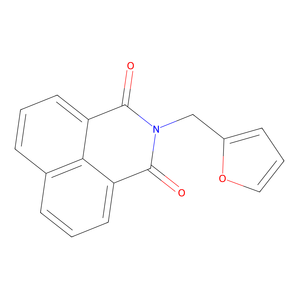 2-(2-furylmethyl)-1H-benzo[de]isoquinoline-1,3(2H)-dione molecular structure, CAS 207107-62-8