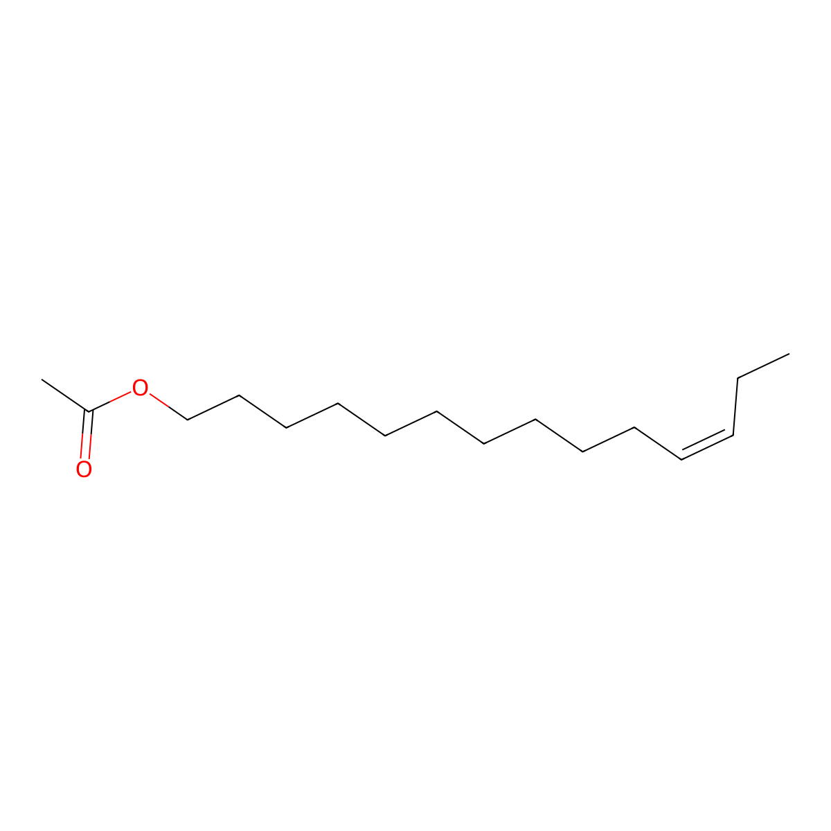 11-Tetradecenyl acetate, (11Z)- molecular structure, CAS 20711-10-8