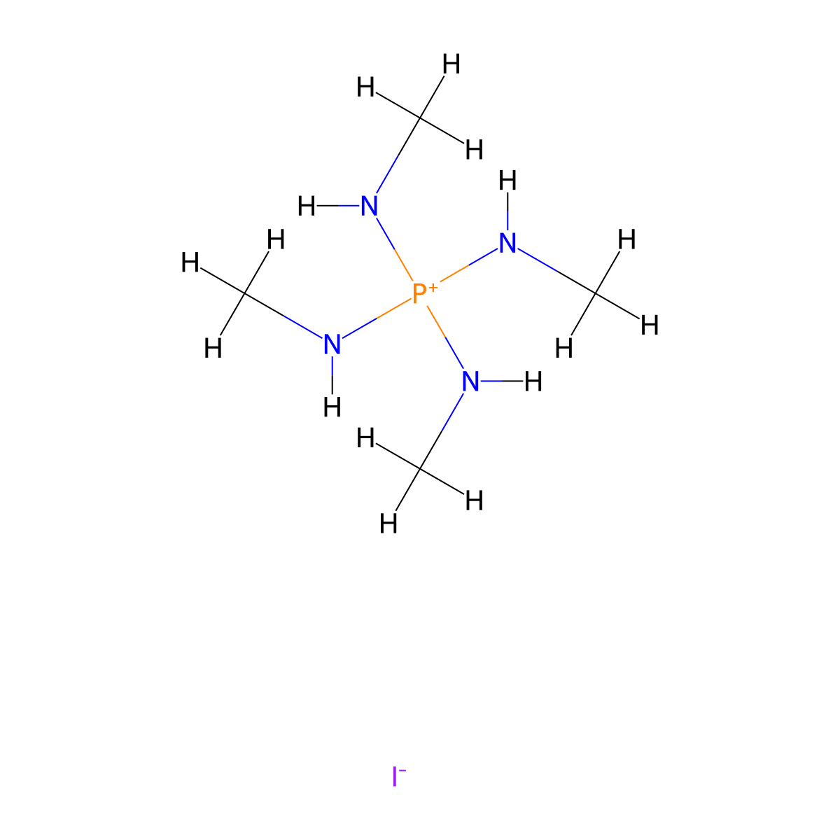 Tetrakis(methylamino)phosphonium iodide molecular structure, CAS 20711-34-6