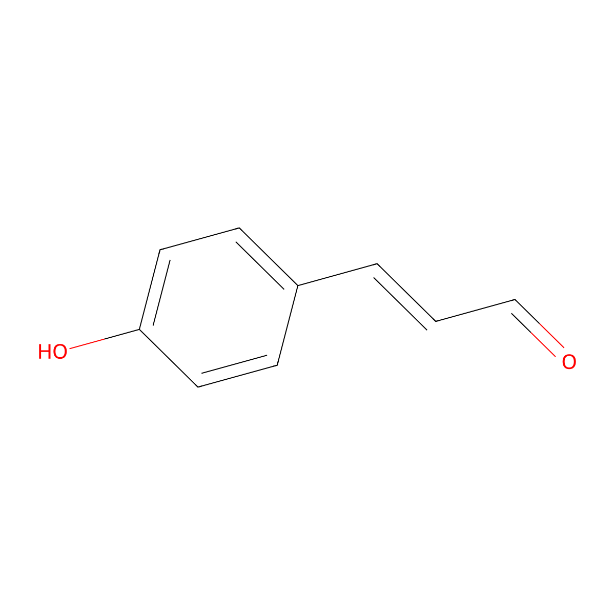 4-Hydroxycinnamaldehyde molecular structure, CAS 20711-53-9