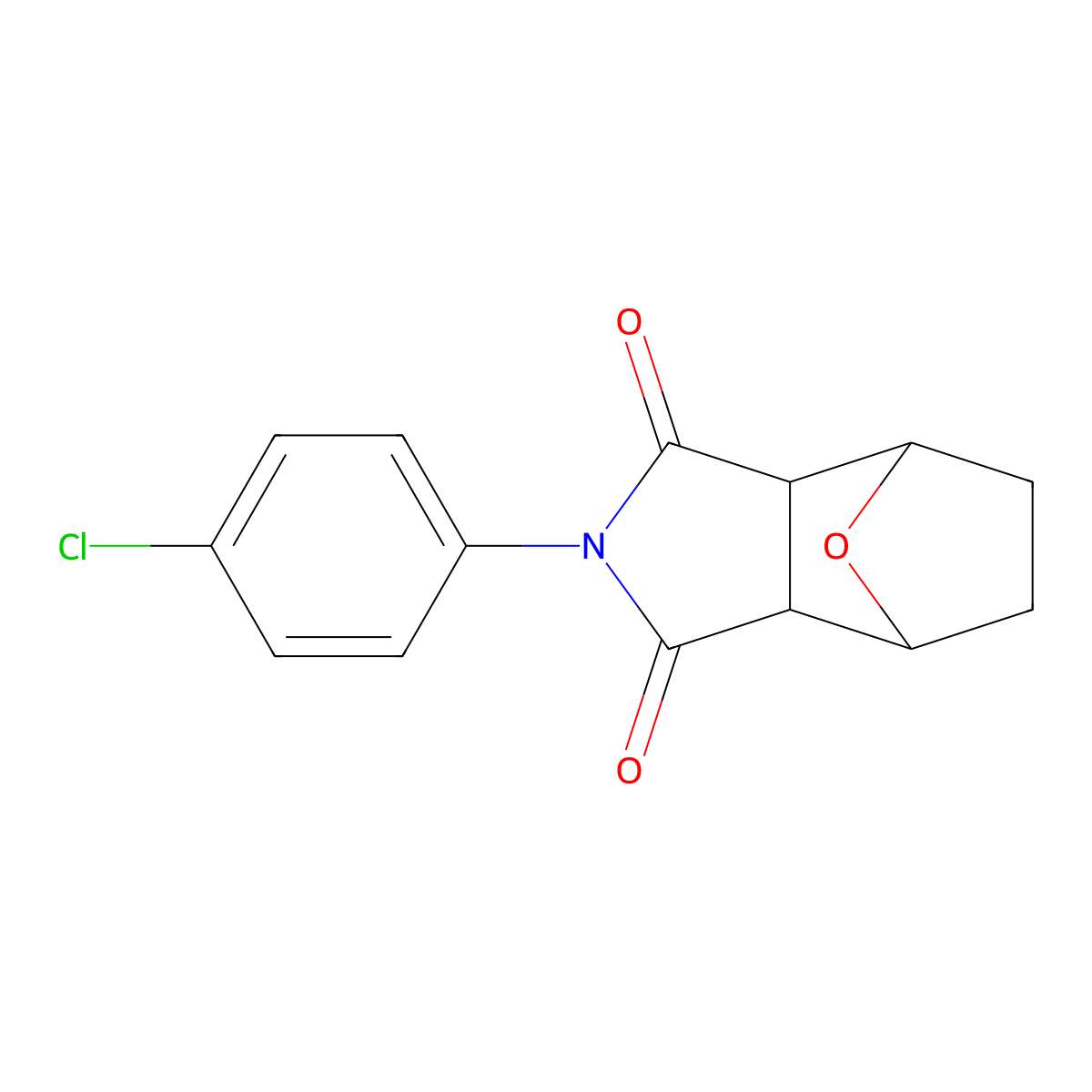 2-(4-Chlorophenyl)hexahydro-1H-4,7-epoxyisoindole-1,3(2H)-dione molecular structure, CAS 20711-86-8
