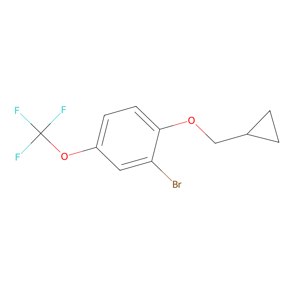 2-Bromo-1-cyclopropylmethoxy-4-trifluoromethoxy-benzene molecular structure, CAS 207110-30-3