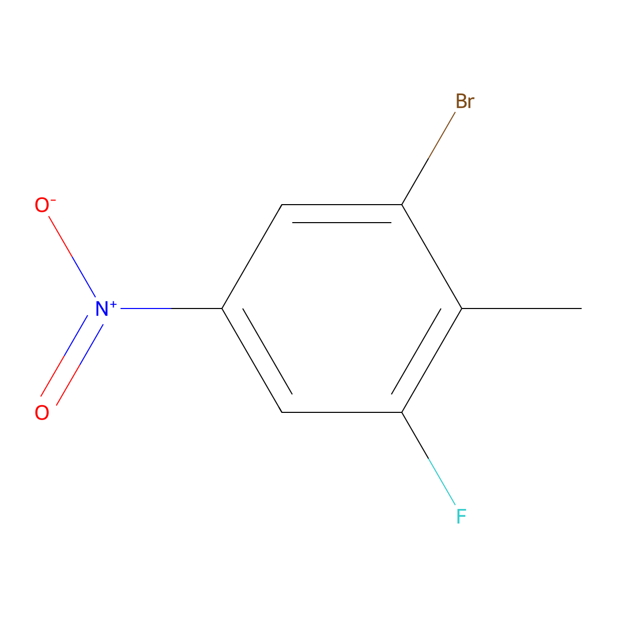 2-Bromo-6-fluoro-4-nitrotoluene molecular structure, CAS 207110-34-7
