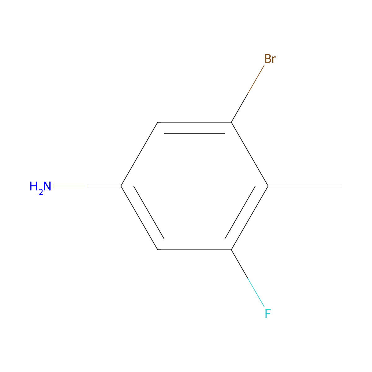 3-Bromo-5-fluoro-4-methylaniline molecular structure, CAS 207110-35-8